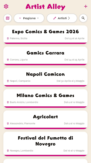 Artist Alley - Fiere Italiane Screenshot 0