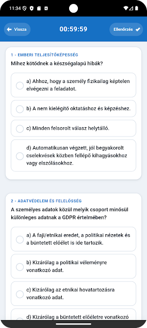A1/A3 Drón Engedély Vizsga Screenshot 2