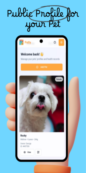 Petly - Pet Info in a QR Scan Screenshot 0