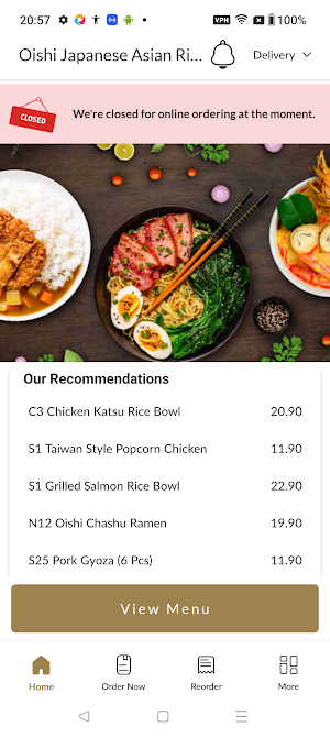 Oishi Japanese Asian Rice Bar Screenshot 1