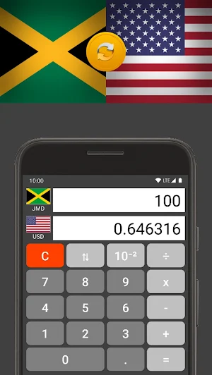 US Dollar / Jamaican Dollar Screenshot 1