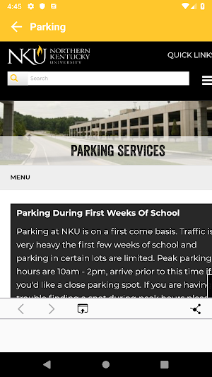 NKU Campus Rec Screenshot 3