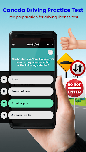Canada Driving Practice Test Screenshot 0