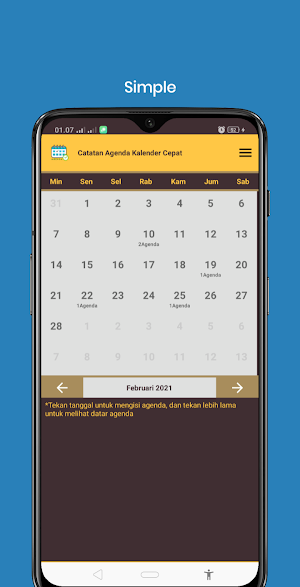 Quick Event Calendar Notes Screenshot 2