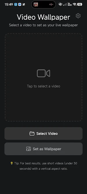 Video to Live Wallpaper Maker Screenshot 0