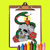 Adults Tattoo Art Coloring Book