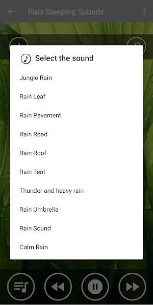 Sleep Music with Rain Sounds Screenshot 1