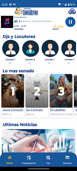 Radio ComfaRitmo Screenshot 2