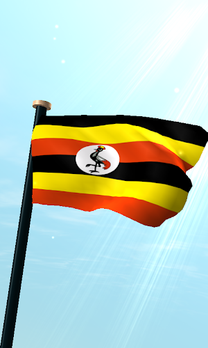 Uganda Flag 3D Free Wallpaper Screenshot 0