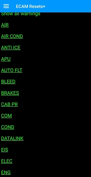 ECAM Resets + Screenshot 2