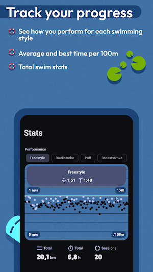 Swim workout tracking Screenshot 3
