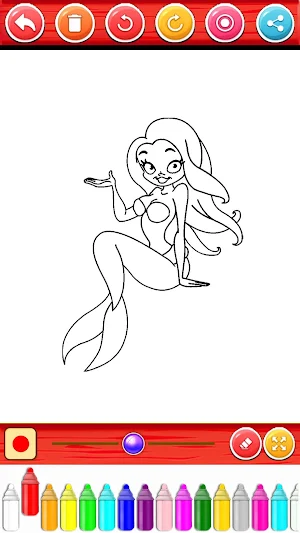 little mermaid coloring book Screenshot 1