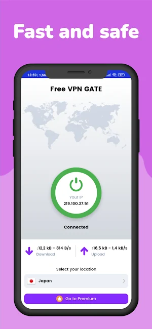 FREE VPN GATE - Security & Unblock Screenshot 0