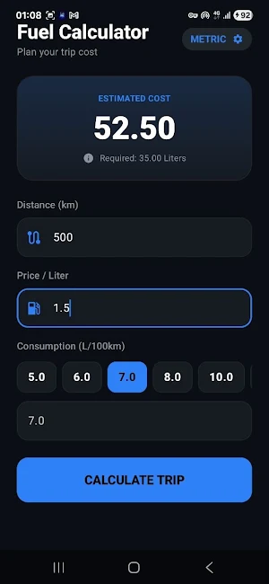 Fuel Consumption Screenshot 0