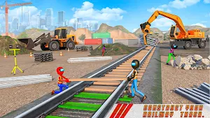 Grand Construction Excavator: Red Imposter Game Screenshot 2