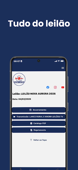 Knorr Leilões Screenshot 1