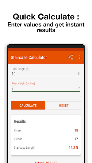 Staircase Calculator Screenshot 1