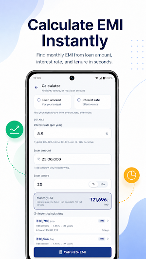 EMI Calculator Loan & Interest Screenshot 1