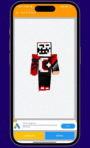 Troll Face Skin for Minecraft Screenshot 2