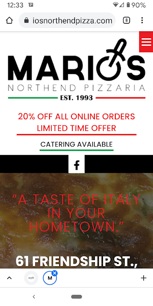 Mario's Northend Pizzaria Screenshot 2