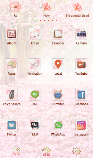 Cute Wallpaper Double-flowered Cheery Trees Theme Screenshot 2