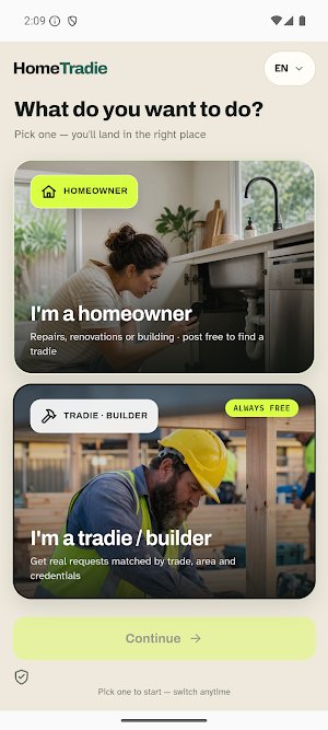 HomeTradie Screenshot 1