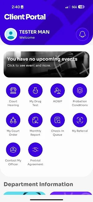 Probation Mobile Portal Screenshot 0