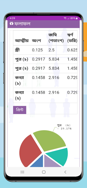 উত্তরাধিকার ক্যালকুলেটর Screenshot 3