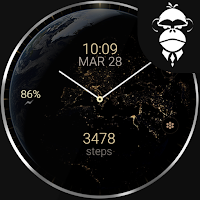 Earth analog watch face