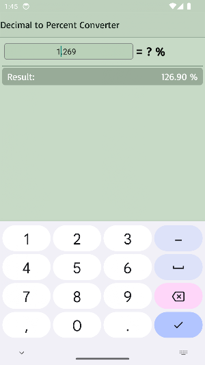 Decimal to Percent Calculator Screenshot 0