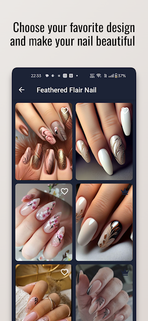 Feathered Flair Nail Design Screenshot 2