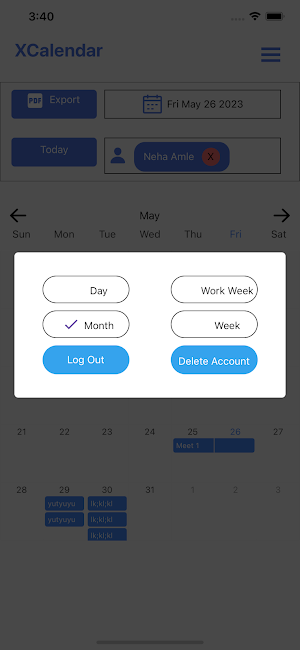 XCalendar Screenshot 1