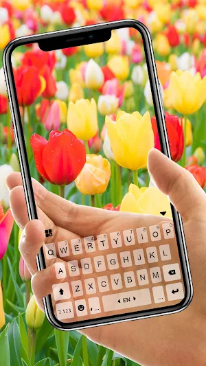 Flower Transparent Keyboard Background Screenshot 3