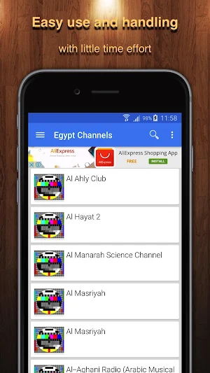 TV Egypt Channel Data Screenshot 1
