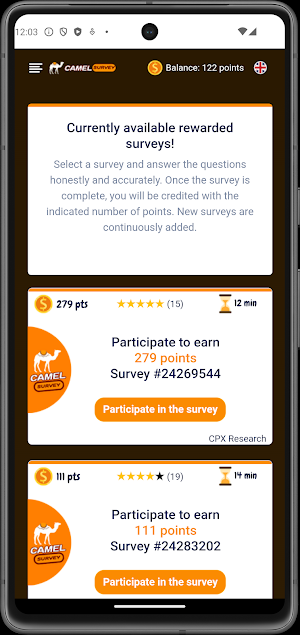 Camel Survey Screenshot 2
