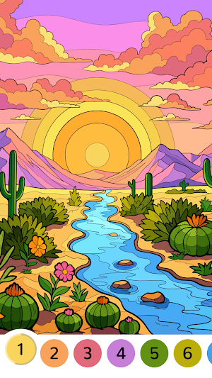 Flowerscapes: Color by Number Screenshot 2