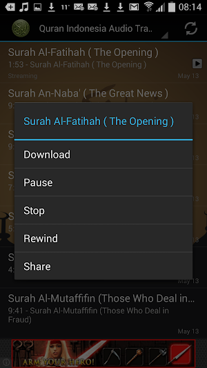 Quran Indonesian Translation Screenshot 1