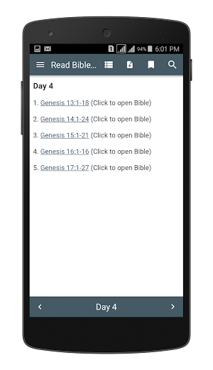 Bible in One Year Plan Screenshot 1