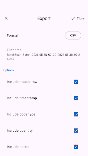BatchScan: NFC & Barcode Screenshot 2