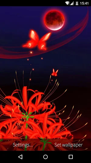 3D Butterfly Flower Wallpaper Screenshot 0