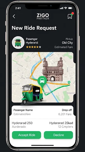 ZIGO Partner – Driver Ride App Screenshot 1