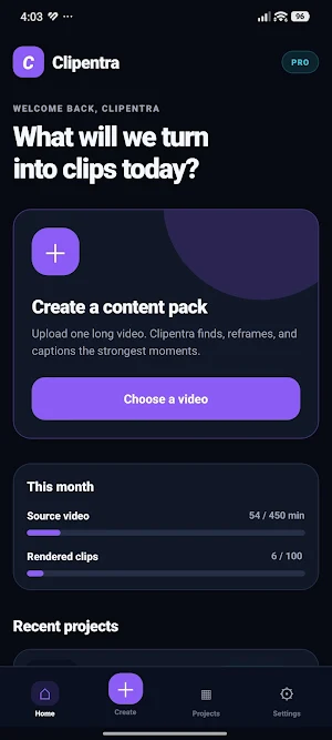 Clipentra: AI Video Editor Screenshot 2