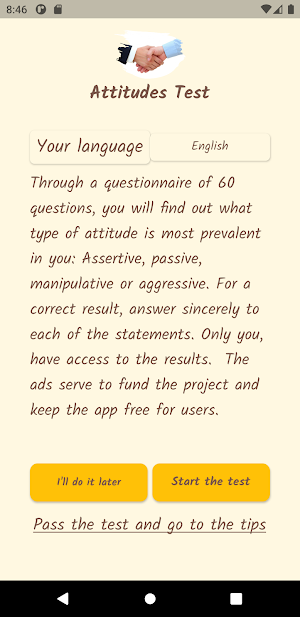 Attitude Test Screenshot 0