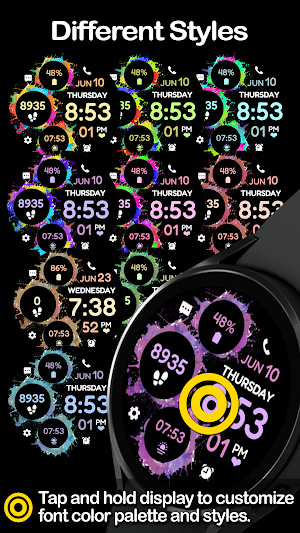 Splatter Bloom Watchface Screenshot 2
