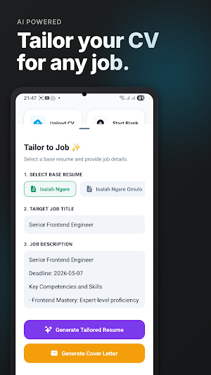 AI Resume & Cover Letter Maker Screenshot 1