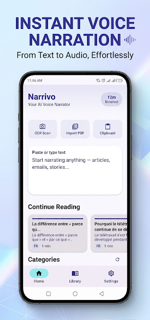 Narrivo - AI Text to Speech Screenshot 0