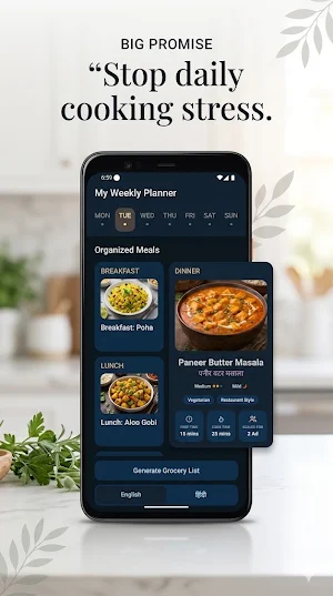 Reciplan - Indian Meal Planner Screenshot 0