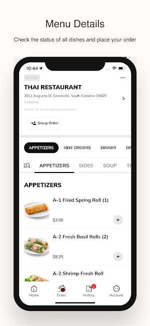 Thai Restaurant Screenshot 1