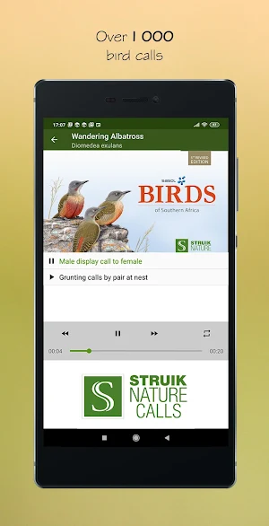 Struik Nature Call App: Scan book, play calls Screenshot 2