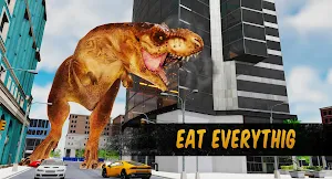 Dino T-rex World Dinosaur Simulator Jurassic Games Screenshot 2